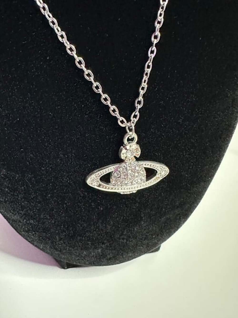 Silver Vivienne Westwood Orb Planet Necklace - Picture 6 of 6